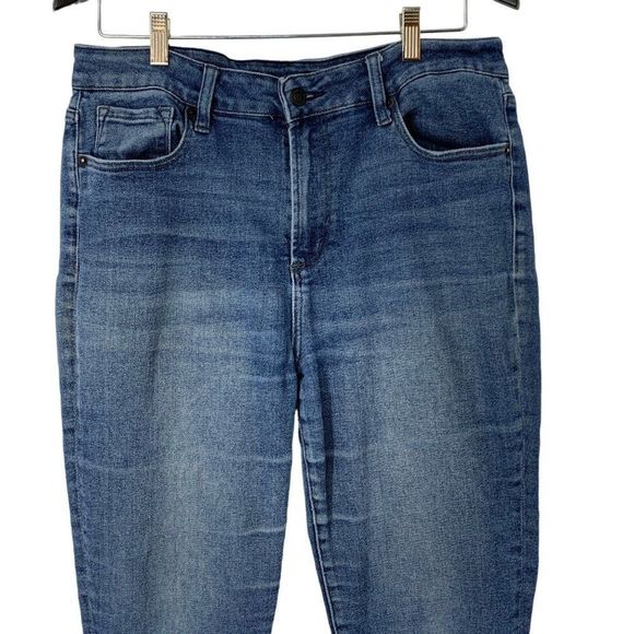 Max Studio Size 16 Skinny Taper High Rise Denim Jeans Womens Crop Ankle 4056 - Picture 2 of 8